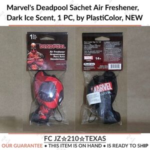 Marvel's Deadpool Sachet Air Freshener,Dark Ice Scent, 1 PC, by PlastiColor, NEW